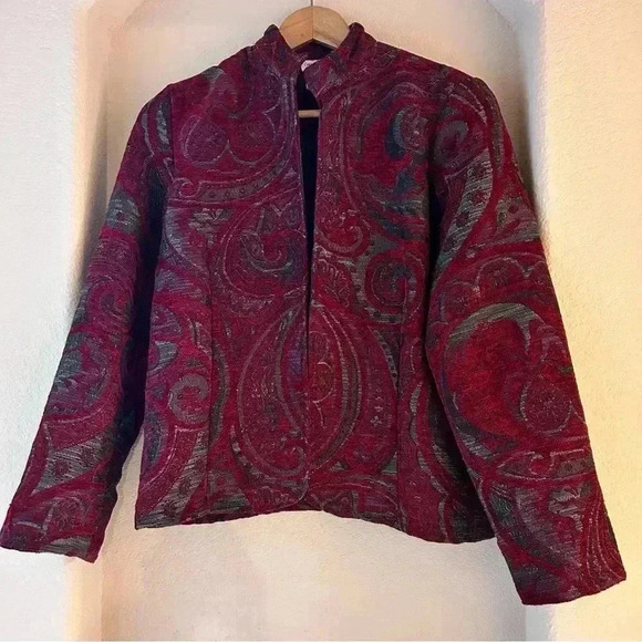 Coldwater Creek Vintage “Tapestry” Like Paisley Print Blazer - Picture 1 of 8